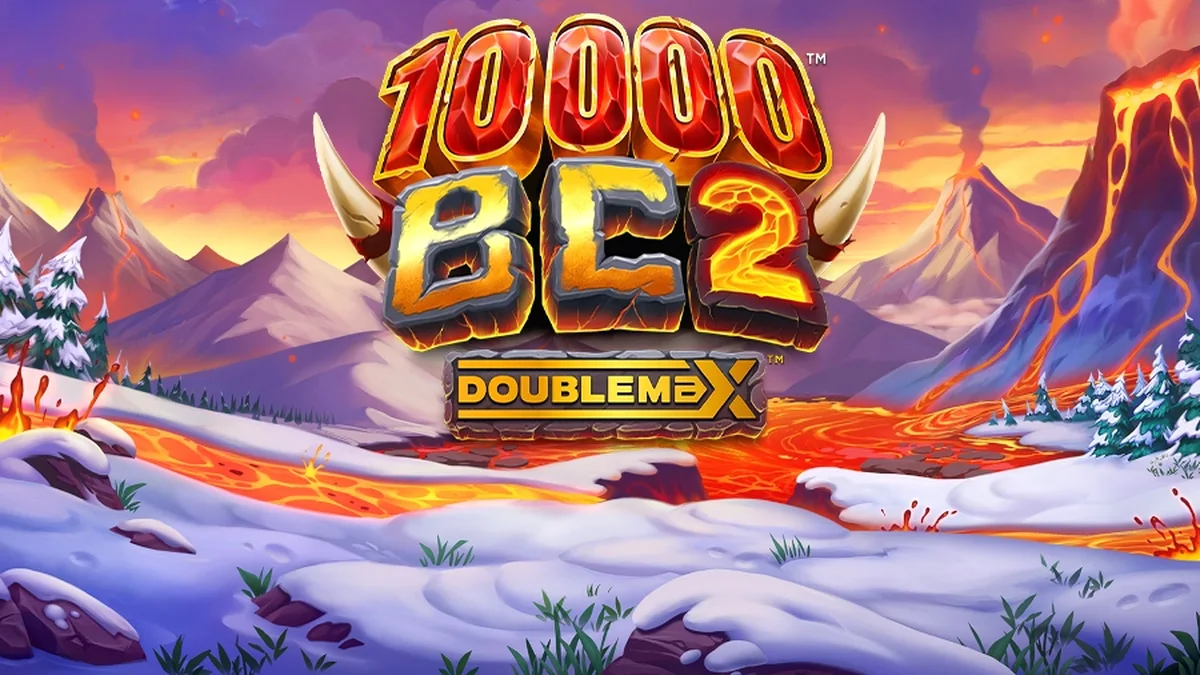 Tampilan visual slot 10000 BC DoubleMax 2 dengan tema zaman es